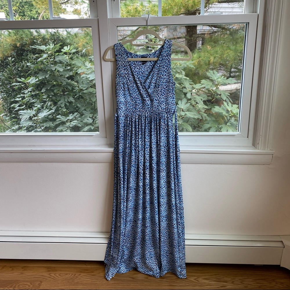 Maternity blue maxi dress
